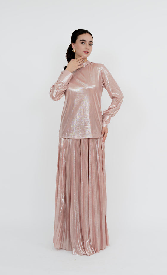 Ampang Bow Top in Frosted Pink