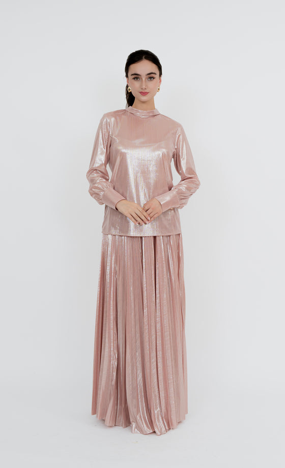 Ampang Bow Top in Frosted Pink