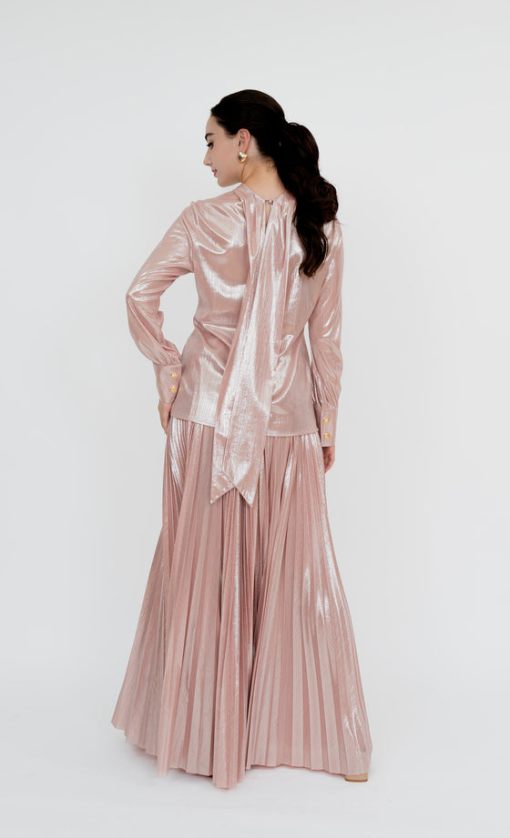 Ampang Bow Top in Frosted Pink