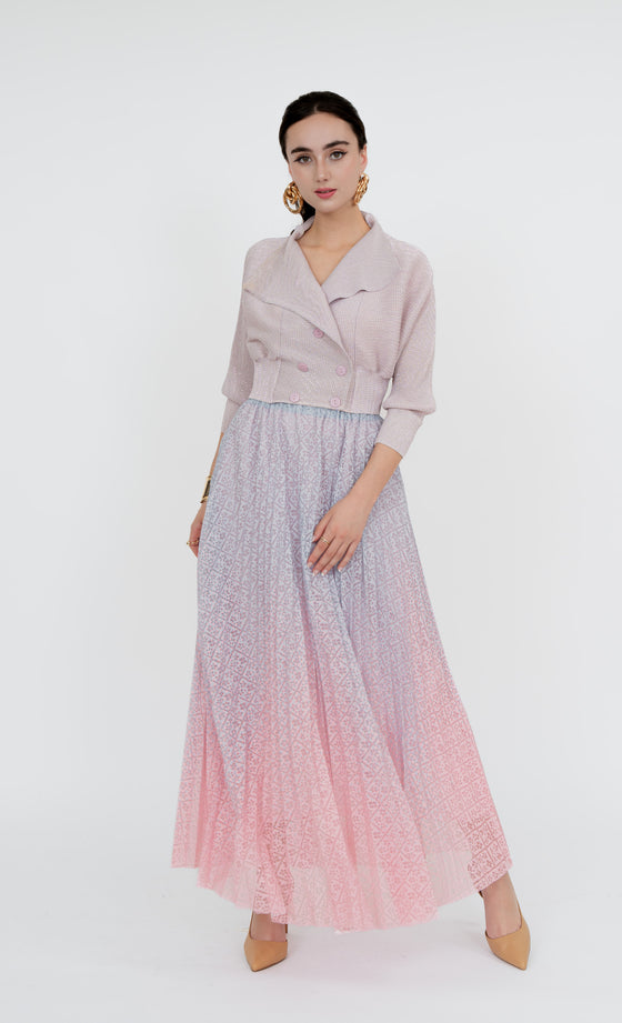 Perdana Botanical Skirt In Ocean Pink