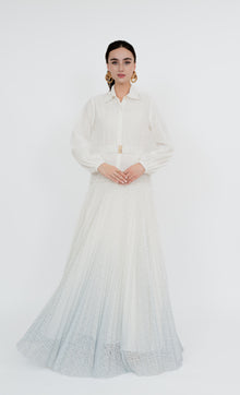  Perdana Botanical Dress in Ocean White