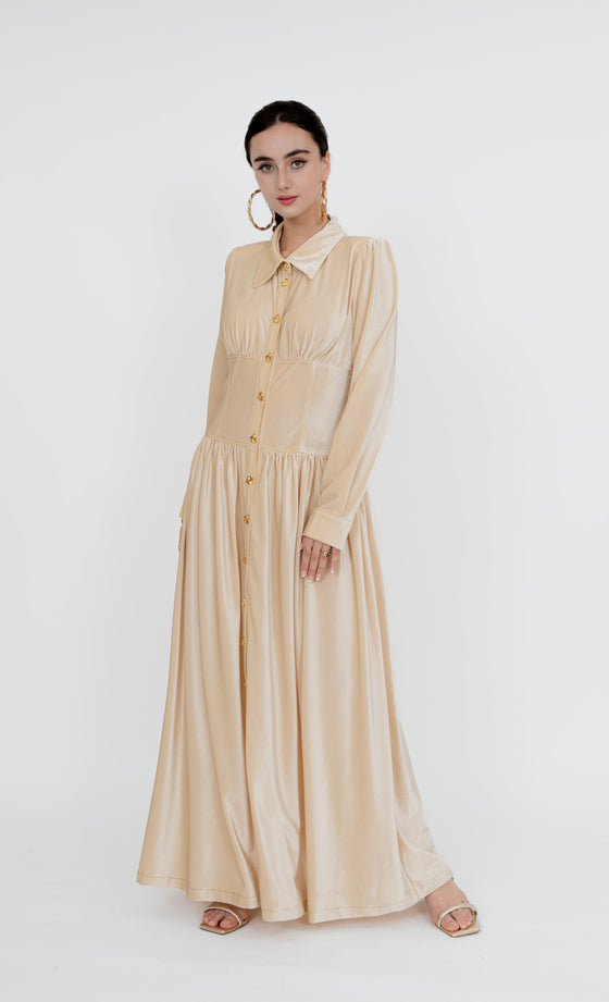 Duta Dress in Champagne