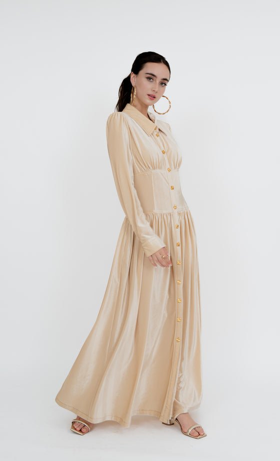 Duta Dress in Champagne