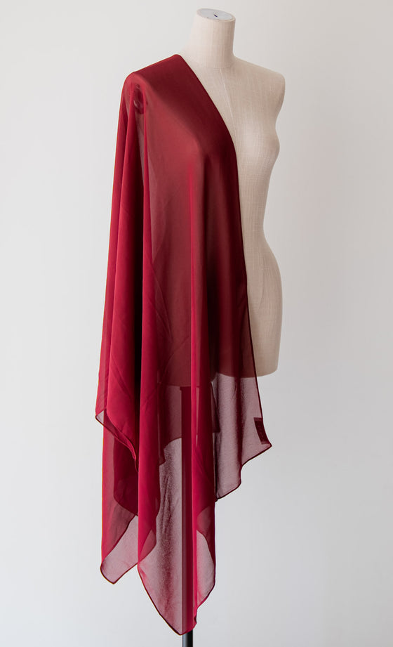 Poise Shawl Chiffon in Maroon