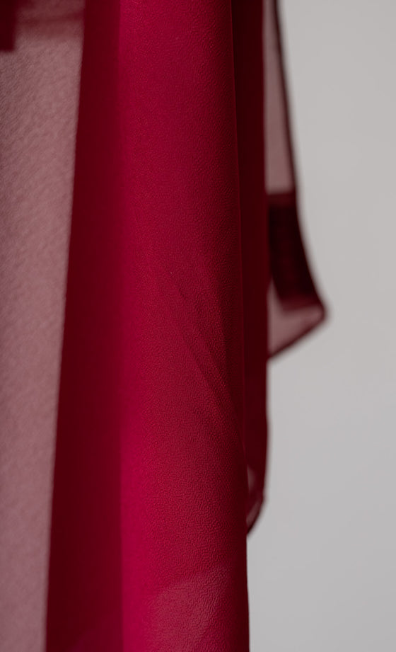 Poise Shawl Chiffon in Maroon