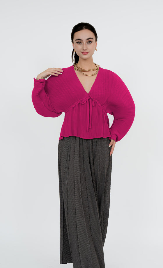 Melawati Top in Fuchsia Pink