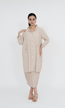 Damansara Long Parka in Cream