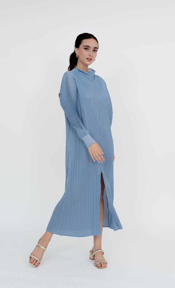 Cheras Long Shirt in Cerulean Blue