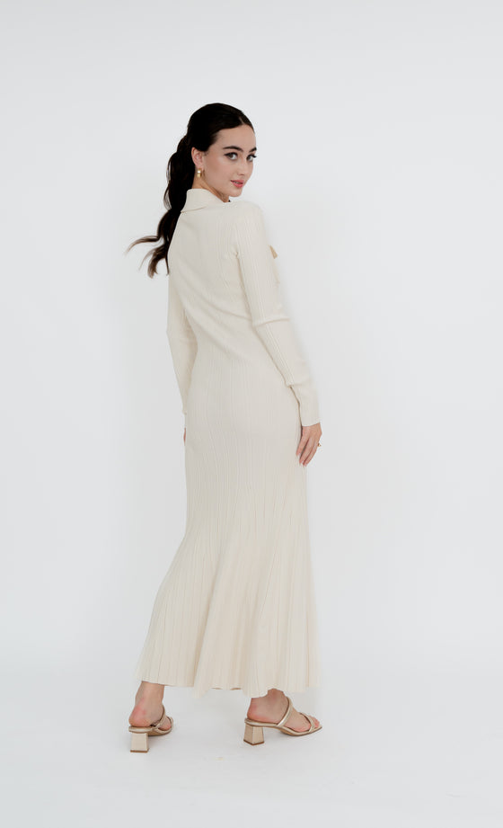 Hartamas Knit Dress in Lucent White