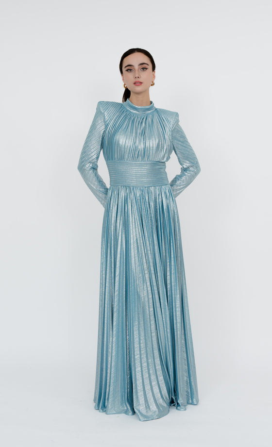 Ampang Dress in Frosted Blue