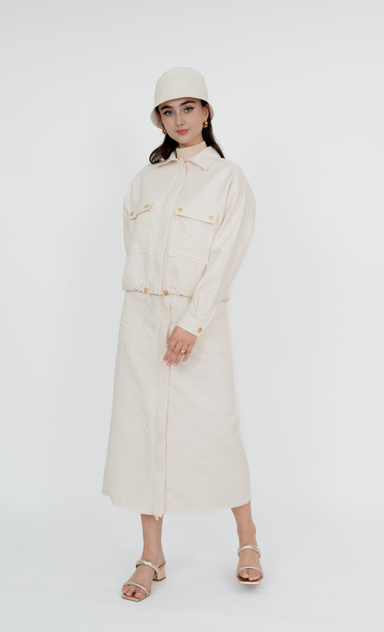 Sepang Jacket and Skirt in Lucent White