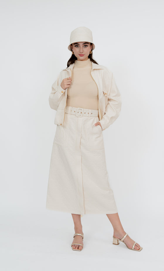 Sepang Jacket and Skirt in Lucent White