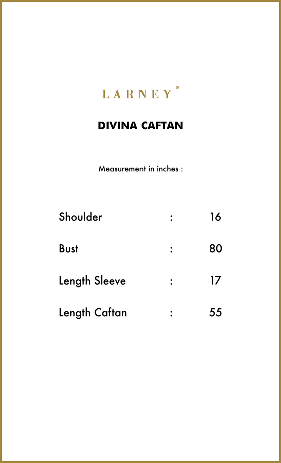 Divina Caftan in Green Bee