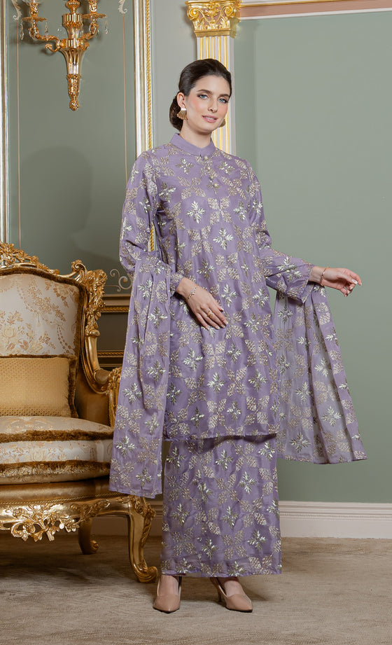 Raffiné Kurung Riau in Lilac Heather