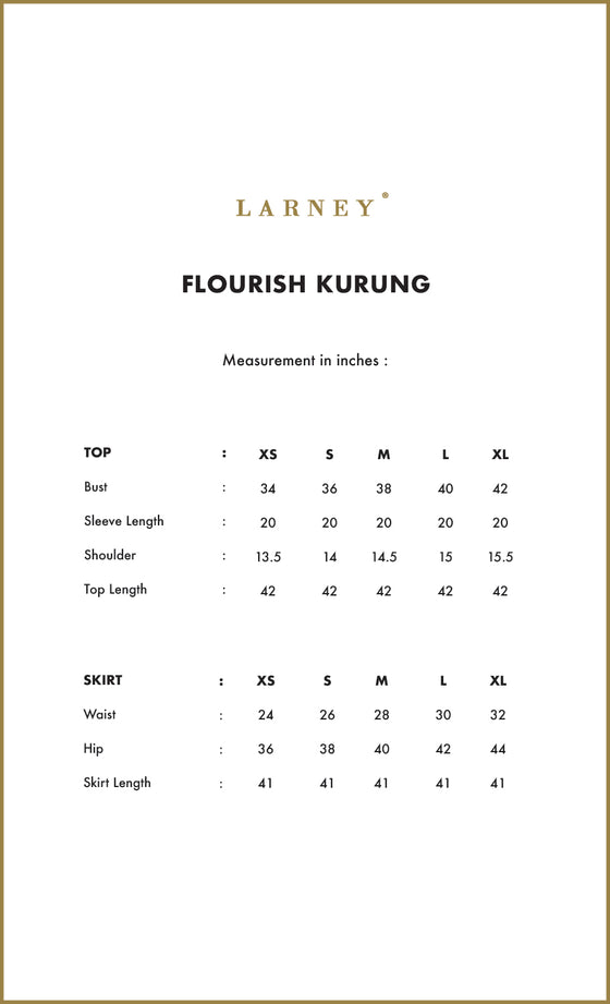 Flourish Kurung in Misty Blue