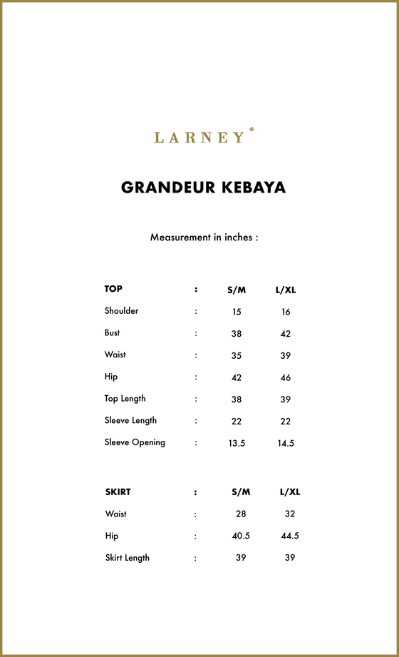 Grandeur Kebaya in Navy Blue