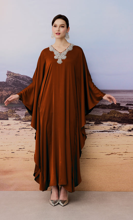 Breathe Caftan in Brick Orange