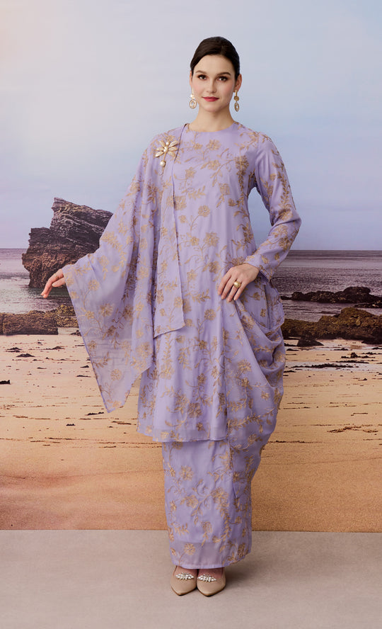Earth Kurung in Light Purple