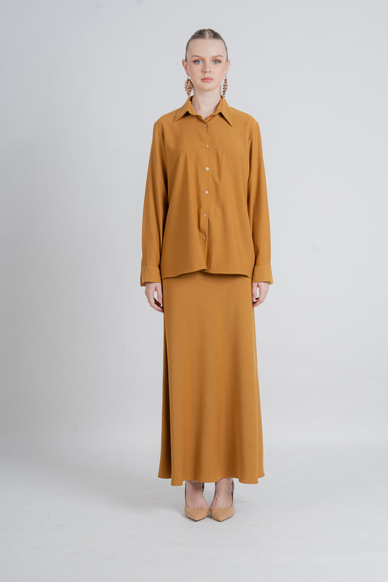 Elnara Skirt in Golden Brown