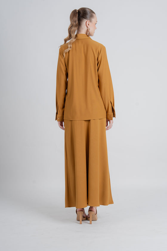 Elnara Skirt in Golden Brown