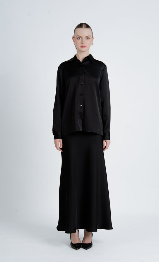Elnara Shirt in Jet Black