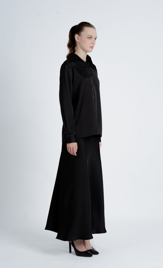 Elnara Shirt in Jet Black