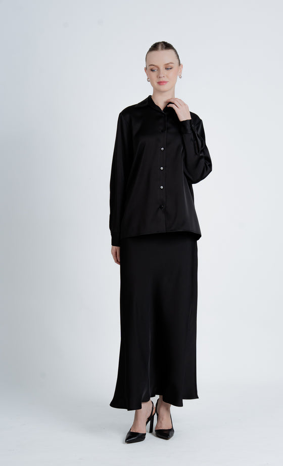 Elnara Skirt in Jet Black