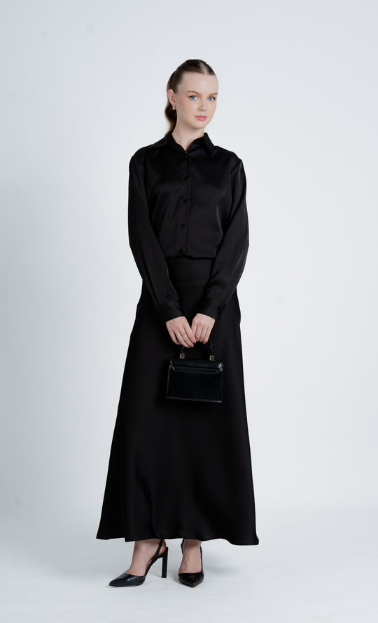 Elnara Skirt in Jet Black