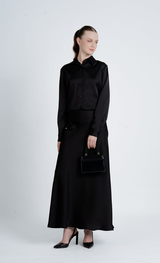 Elnara Skirt in Jet Black