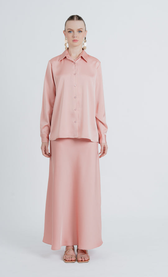 Elnara Shirt in Coral Pink