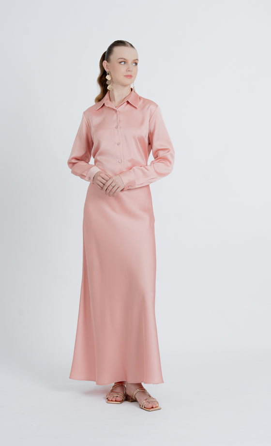 Elarine Skirt in Dusty Coral