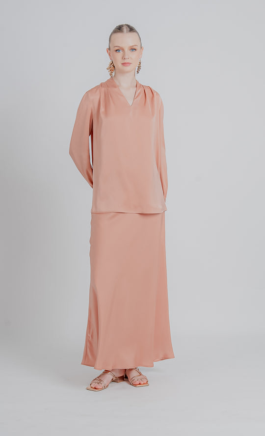 Elarine Skirt in Dusty Coral