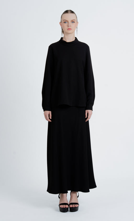 Enara Top in Jet Black