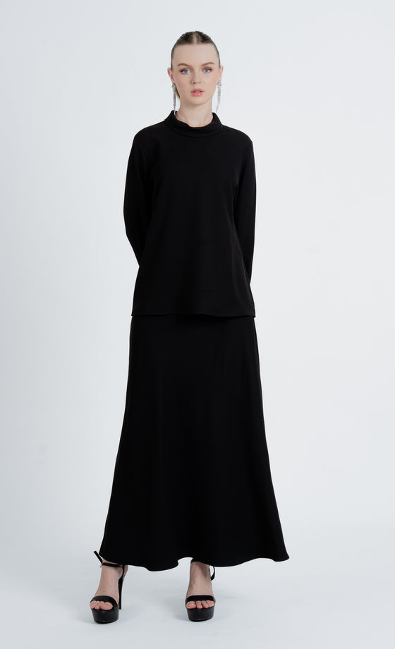 Enara Skirt in Jet Black