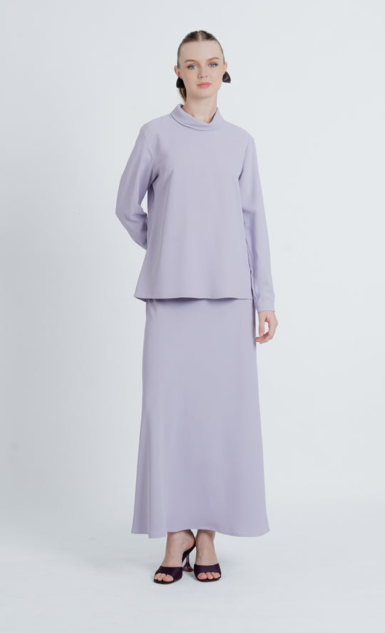 Kepong Flared Skirt in Lavendar