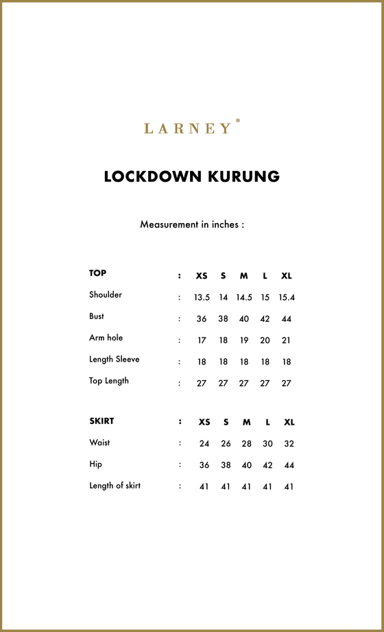 Lockdown Kurung in Brown