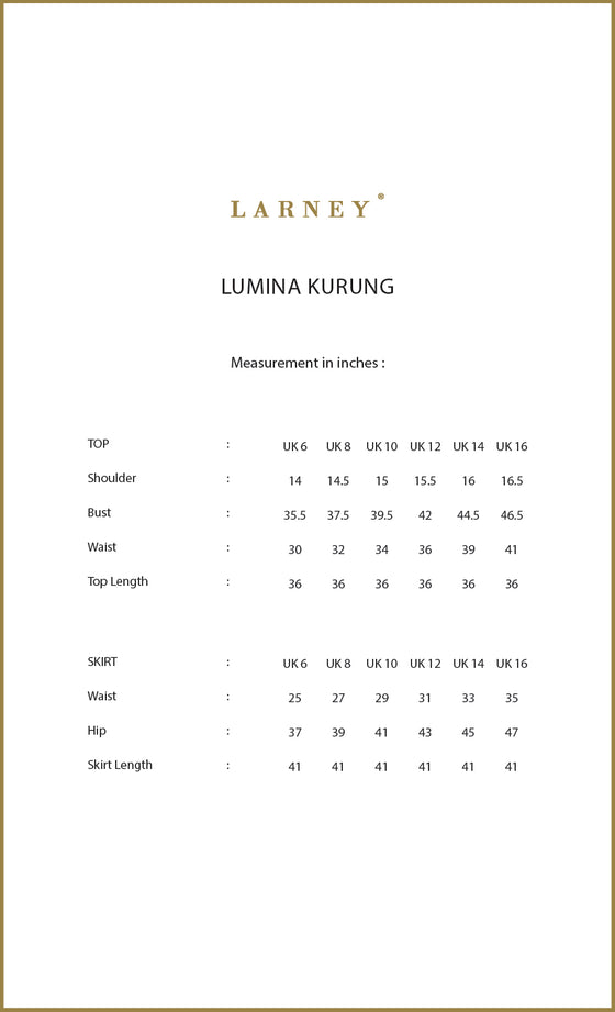 Lumina Kurung Riau in Steel Blue