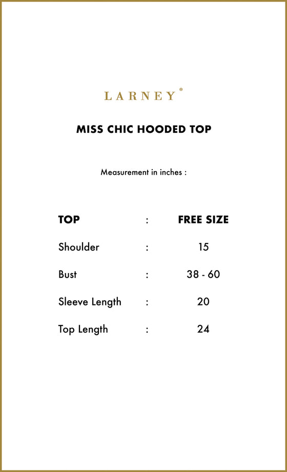 Miss Chic Hooded Top in Cerulean Blue