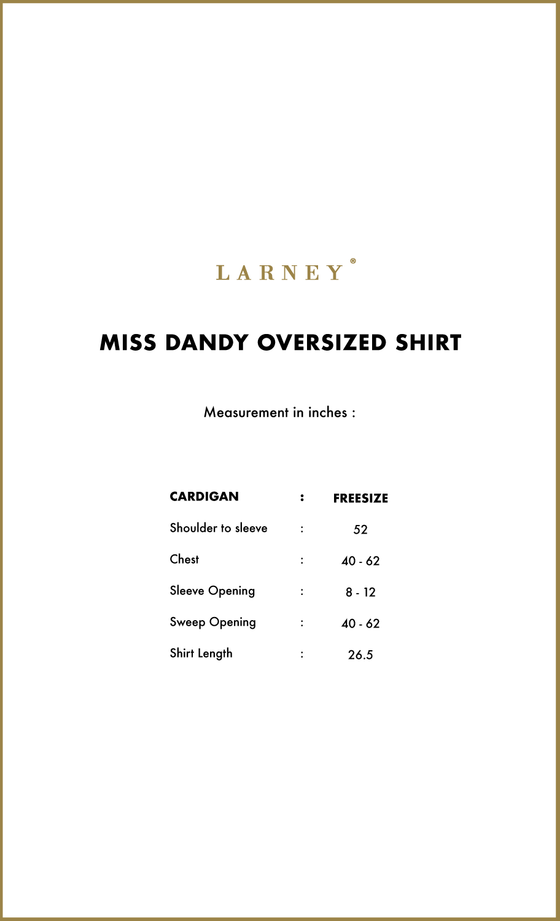 Miss Dandy Oversized Shirt in Pearl Gray