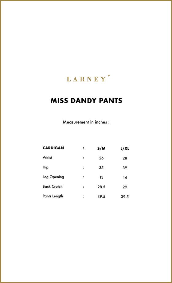 Miss Dandy Pants in Jet Black