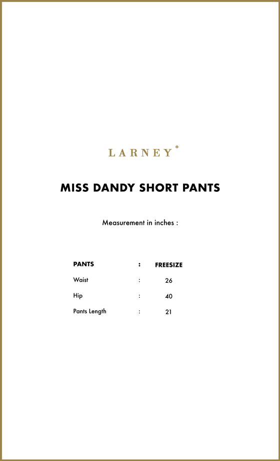 Miss Dandy Short Pants in Pearl Gray