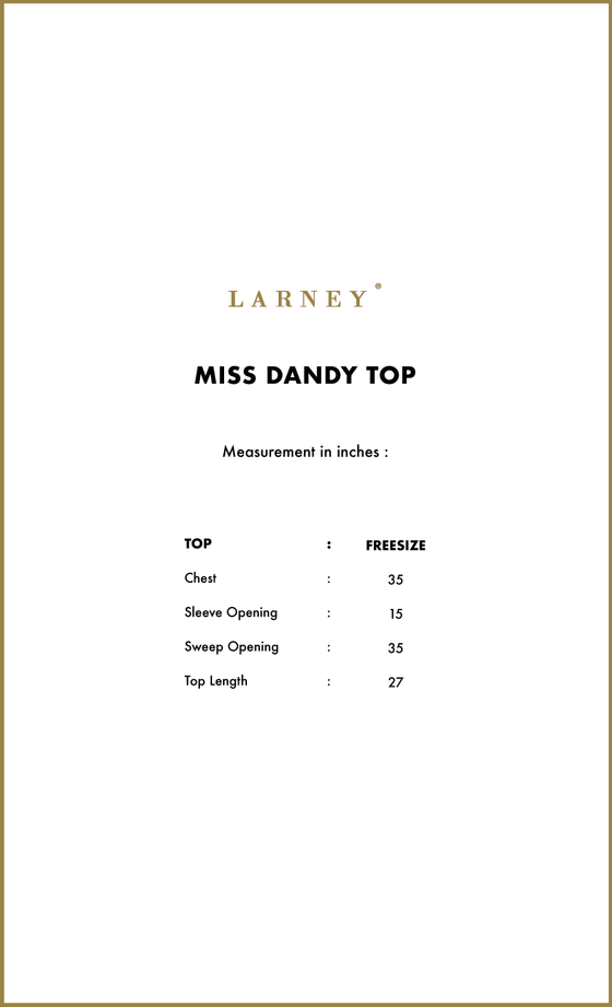 Miss Dandy Top in Jet Black