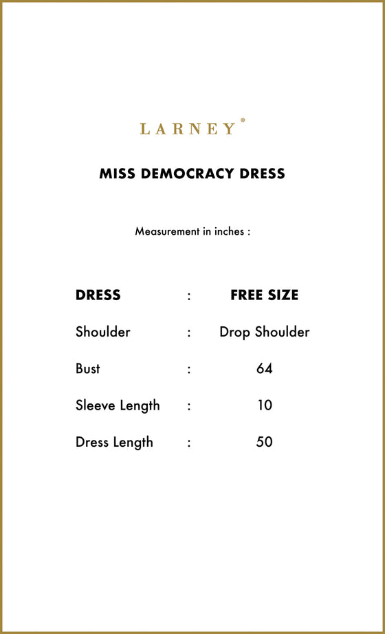 Miss Democracy Dress in Cerulean Blue