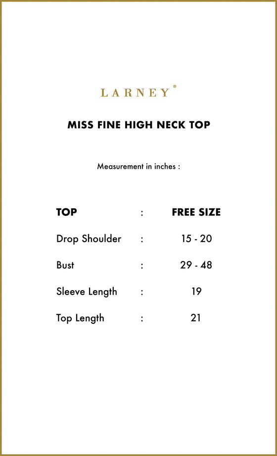 Miss Fine High Neck Top in Grey