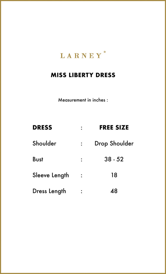 Miss Liberty Dress in Stripe Black