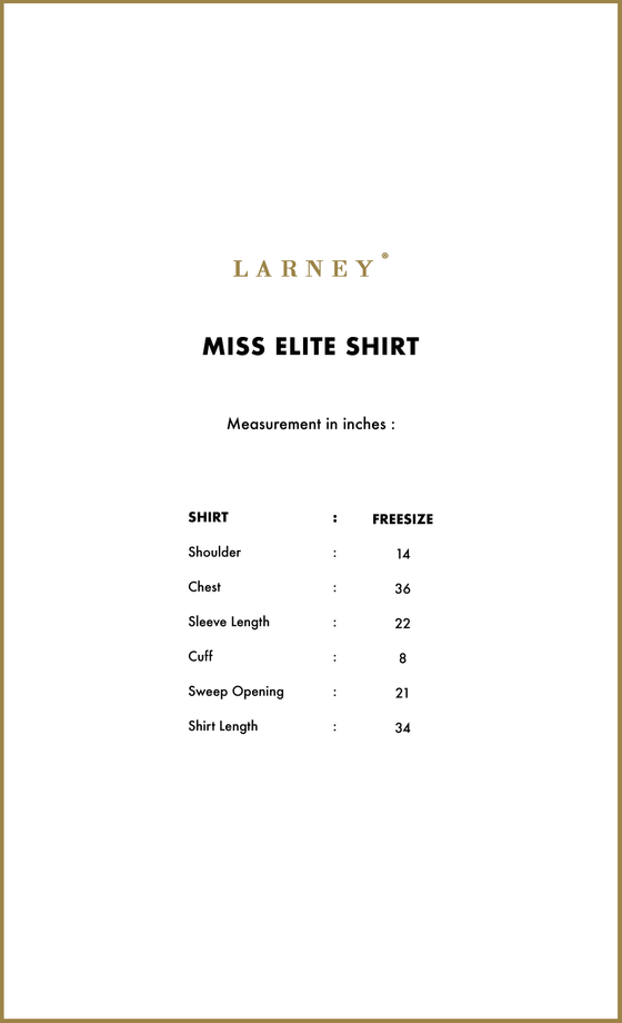 Miss Elite Shirt in Pearl Black