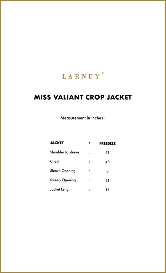 Miss Valiant Crop Jacket in Steel Grey