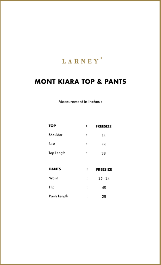 Mont Kiara Top and Pants in Lucent White