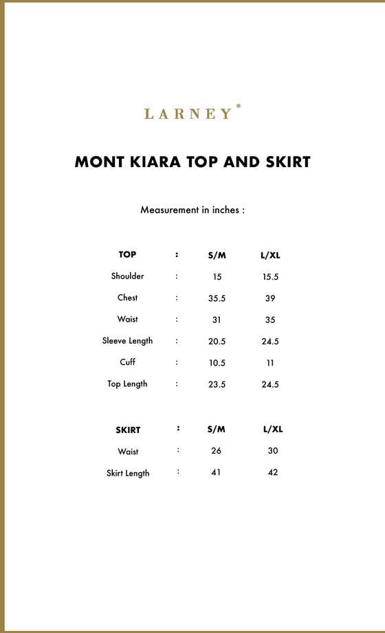 Mont Kiara Top and Skirt in Hazelnut