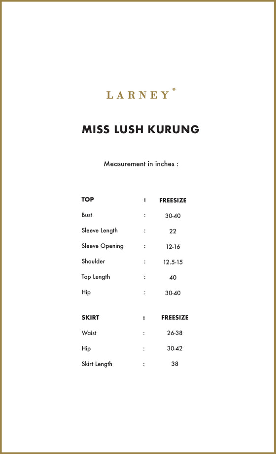 Miss Lush Kurung in Floral Gold